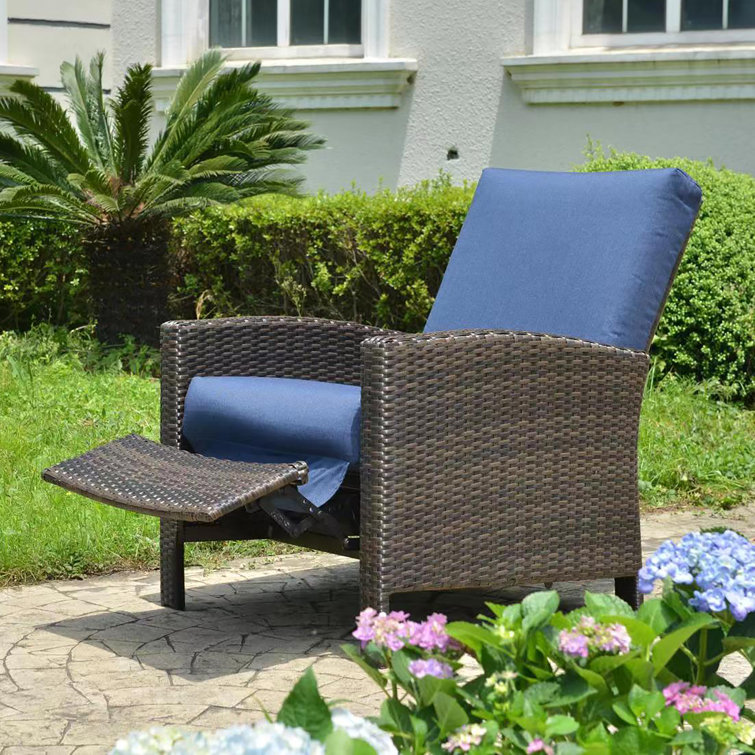 Latitude Run® Anderton Recliner Patio Chair with Sunbrella Cushions